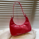 Women Fashion Patent Leather Handbag Purse Lady Zipper Casual Messenger Bag