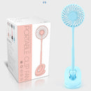 Mini Aromatherapy Clip Fan USB Rechargeable Electric Ventilator (Blue)