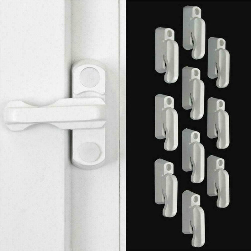 Door Sash Jammer Safety Restrictor Latch Tool Locking Window Security Locks L4O9
