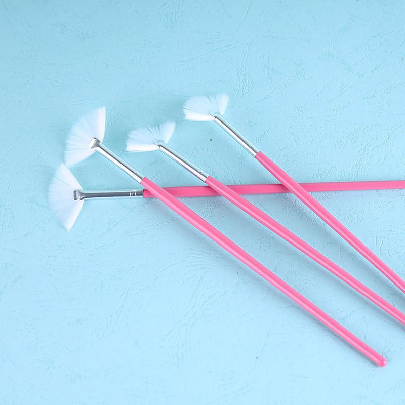 Fan Shape Nail Brush Dust Glitter Powder Remover Pen Nail Art Makeup Tool