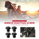 4pcs M10x1.25 CNC Aluminum Motorcycle Mirror Holes Stopper Screw Lock