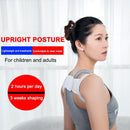 Adjustable Clavicle Posture Corrector Back Brace Lumbar Support (White)