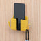 Adhesive Remote Control Mobile Phone Charging Plug Organizer Rack (Yellow) Newly