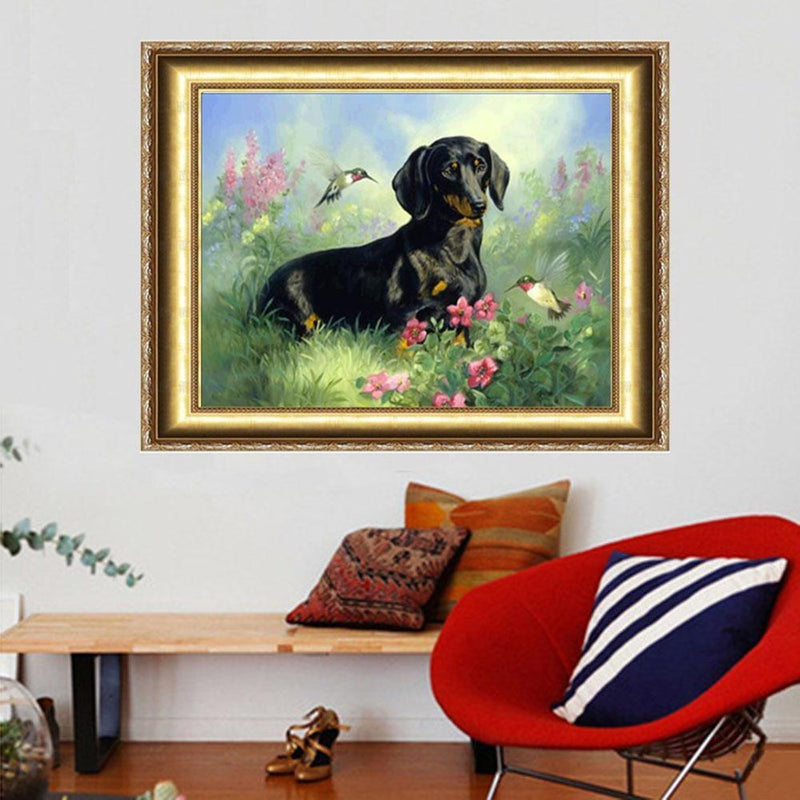 5D DIY Diamond Painting Dog Cross Stitch Embroidery Mosaic Kit Home Decor