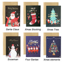 Gift Cute Creative Holiday Blessing Postcard Christmas Greeting Card Envelope