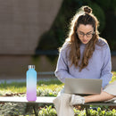 1L Large Capacity Water Bottle Plastic Water Cup (Blue Purple Gradient)