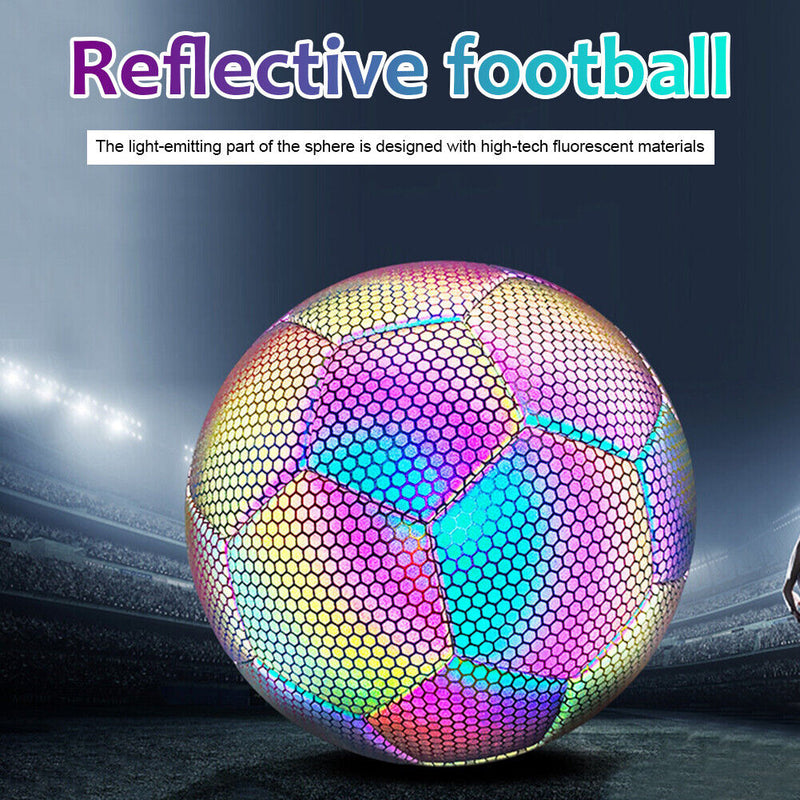 4/5 Size Reflective Soccer Balls Luminous Night Glow Training Balls for Stu