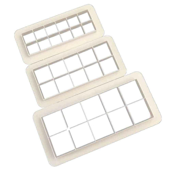 3Pcs Geometry Square Cookie Cutter Cake Mold Fondant Decorating Tool. W4W3