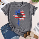 Independence Day Print Sunflower Tea (Dark Grey M) T-Shirt