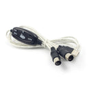 2m MIDI Cable to USB IN-OUT Converter PC to Keyboard Pianos Music Adapter C