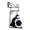 Holiday Decor Black Witch Sign Metal Witch Wall Silhouette for Garden Patio Door