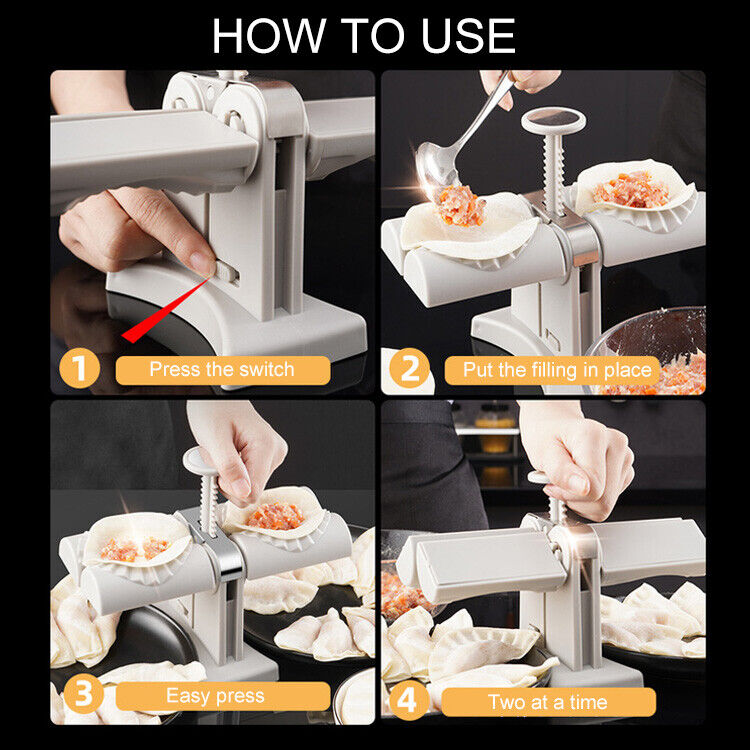Dumpling Maker - Wrap Two at A Time Double Head Automatic Dumpling Maker