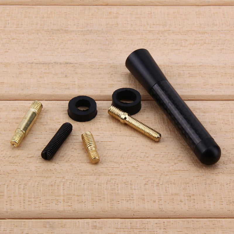 2x8cm Universal Carbon Fiber FM Short Antenna Aerials For Ford Focus 2 3