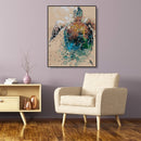 Painting By Numbers Kit DIY Tortoise Hand Painted Canvas Oil Art Picture