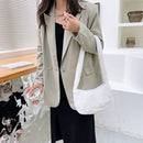 Women Fashion Winter Soft Plush Cherry Pattern Printing Underarm Shoulder Bags