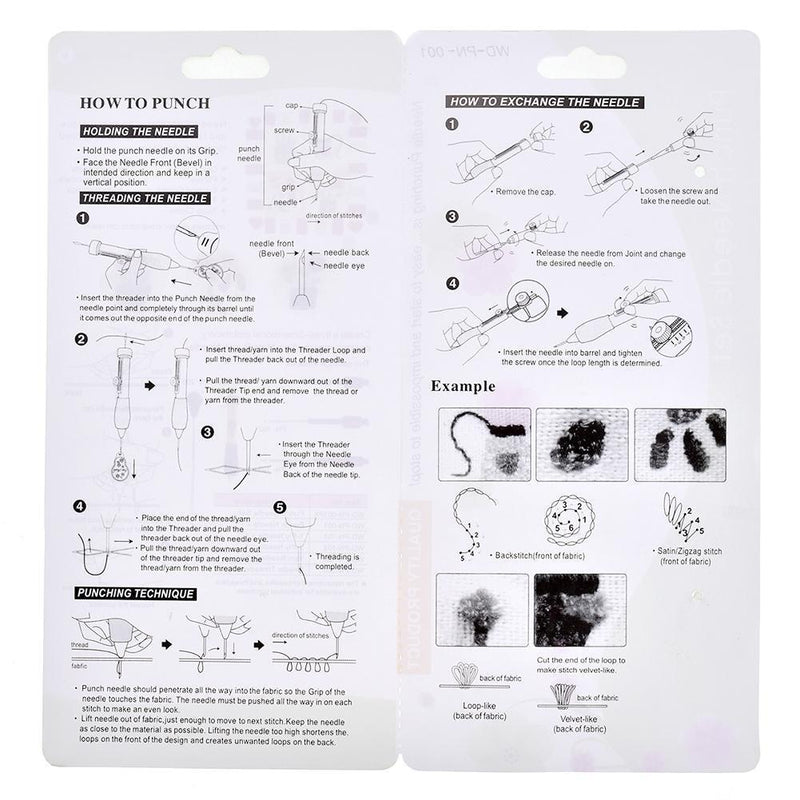 Embroidery Pen Needle Stitches Weaving Tool Sewing Kit Accessory (Purple) Newly