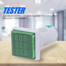 Square LED Digital Voltmeter Voltage Current Frequency Tester Meter (Green)