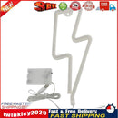 Flash Shaped Neon Lights USB Battery Operated Hanging Night Lamp (Blue) Newly