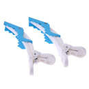 5x Alligator Hair Clips Salon Hairdressing Claw Clamp Salon Hairpins (Blue)