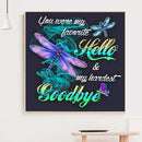 5D DIY Diamond Dragonfly Full Round Drill Mosaic Wall Art Picture of Rhinestone