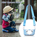 Portable Mini Cartoon Camera Cover Adjustable Silicone Shell (Blue Dog) Newly
