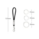 Anti Lost Keychain Lanyard with Key Rings Parachute Cord Carabiner (Black) Newly