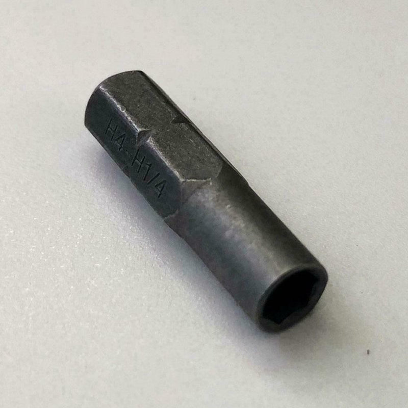 1/4" (6.35mm) hex shank to 4 mm driver socket bit adapter system 4