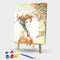 DIY Digital Oil Painting Kit Girl with Birds Abstract Acrylic Paint by Numbers