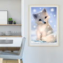 Full Embroidery Kits Snow Fox 11CT Stamped Needlework Home Room Art Decoration