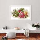 14CT Partial Cross Stitch Red Yellow Roses Counted DIY Home Decoration Gifts
