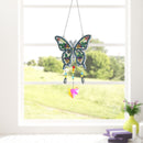 2X Diamond Painting Butterfly Crystal Light Catcher DIY Hanging Wind Chime