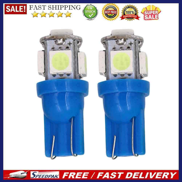 1 Pair 12V Car License Plate Reading Lamp T10 W5W 5SMD LED Bulb Auto Width Light
