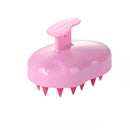 Shower Hair Washing Shampoo Brush Silicone Teeth Head Massage Brush (Pink) Newly