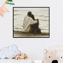 Home 14CT Counted Full Embroidery Set Sea Couples Needlework DIY Cotton Craft