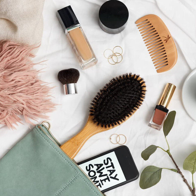 Portable Hair Brush Pro Home Wooden Handle Airbag Hair Styling Tools Beard Comb