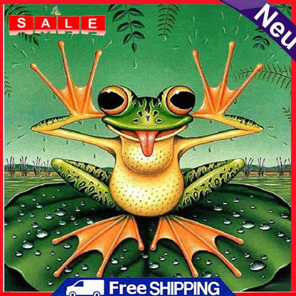 5D DIY Full Drill Diamond Painting Funny Frog Cross Stitch Embroidery Needlework