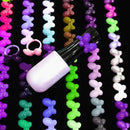 50pcs/set Butterfly Nail Polish Display False Nails Ring Tool (Transparent)