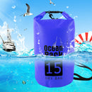 Waterproof Dry Bag Pack Sack Swimming Kayaking Trekking (15L Dark Blue)