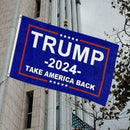 Trump 2024 President Flag Take Save America Back 3x5 D8FJ Feet Donald P2F0