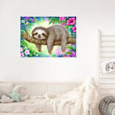 DIY Handpainted Sloth Oil Paint by Numbers Picture Drawing Craft Kit Artwor