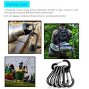 6pcs Outdoor Camping Carabiner Quick Hanging Buckle Climbing Survival Equip