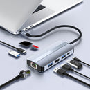 USB 3.0 Docking Station Gigabit Ethernet 4K HDMI USB Type-C Hub For Laptop PC