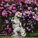Outdoor Gnomes Statue Yard Sculpture Garden Statue Dinosaur Eating Gnomes