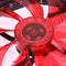 15 LED Lights Clear 120mm Quiet PC  Case Cooling Fan Mod All Color (Red)