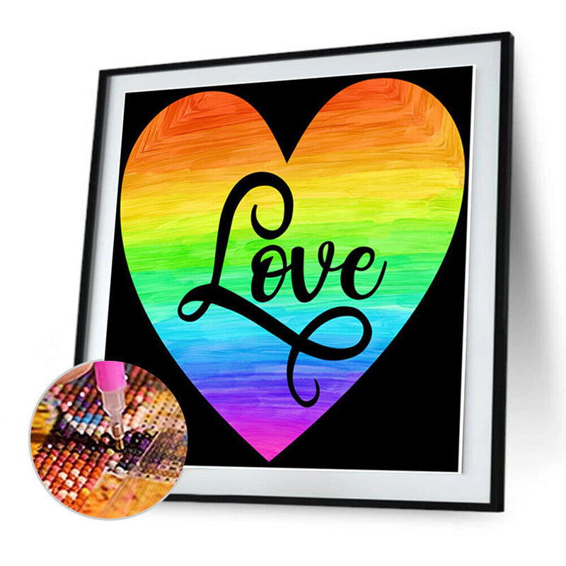 Seawang 5D DIY Full Drill Diamond Paintings Heart Cross Stitch Embroidery Mosaic Set L