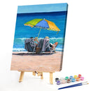 #A Beach Lounger Oil Paint By Numbers Kit DIY Home Decoration Gift Wall Art Pict