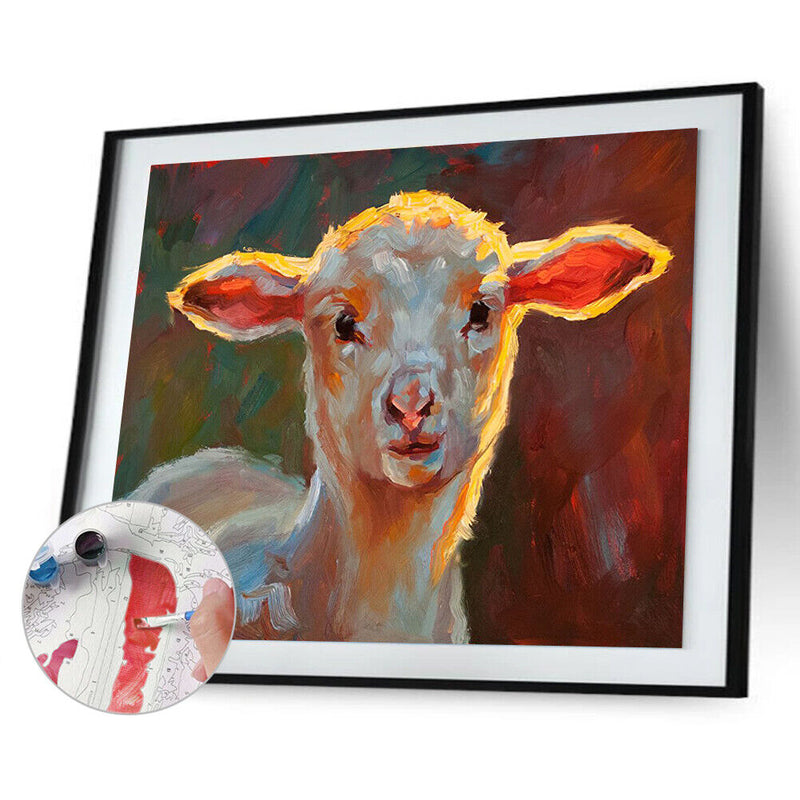 Oil Paint By Numbers Animal Set Coloring Picture Digital Drawing