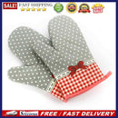 Oven Bow Printed Baking Gloves Silicone High Temperature Home Cooking Glove