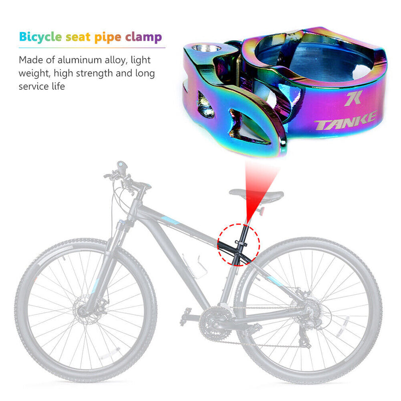 MTB Bike Seatpost Clamp Aluminum Alloy Road Bicycle Seat Tube Clip (31.8mm)