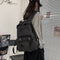 #A Fashion Japanese Backpack for Women Men Nylon Casual Student Large Shoulder B